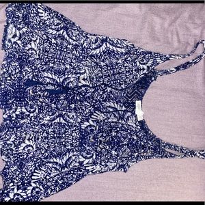 blue baby doll tank top, white babydoll tank top